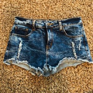 Ripped Denim Jean Shorts NWOT